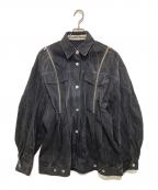 PRANK PROJECTプランクプロジェクト）の古着「Zip Denim Shirt Blouson」｜ブラック