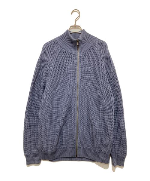 BATONER（バトナ―）BATONER (バトナ―) ウール5Gシグニチャー畦編みドライバーズニット グレー サイズ:3の古着・服飾アイテム