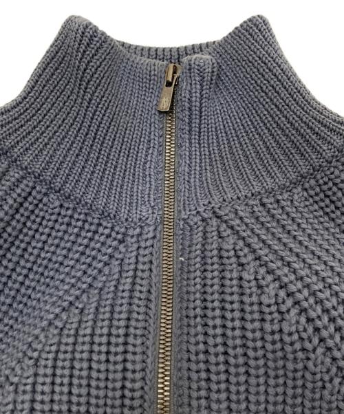 BATONER（バトナ―）BATONER (バトナ―) ウール5Gシグニチャー畦編みドライバーズニット グレー サイズ:3の古着・服飾アイテム