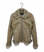 AKMエーケーエム）の古着「B-3 ムートンジャケット INPELSA MERINO MOUTON B-3 FLIGHT JACKET B130」｜アイボリー
