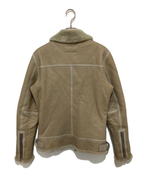 AKM（エーケーエム）AKM (エーケーエム) B-3 ムートンジャケット INPELSA MERINO MOUTON B-3 FLIGHT JACKET B130 アイボリー サイズ:Mの古着・服飾アイテム