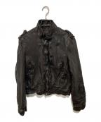 NEIL BARRETTニールバレット）の古着「ライダースジャケット」｜ブラウン