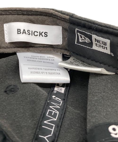 New Era（ニューエラ）New Era (ニューエラ) BASICKS (ベイシックス) コラボキャップ/ヴィンテージ加工 グレーの古着・服飾アイテム