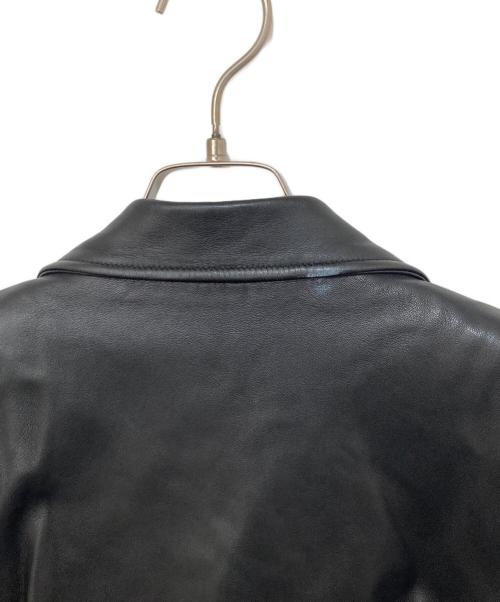 JOHN LAWRENCE SULLIVAN（ジョン ローレンス サリバン）JOHN LAWRENCE SULLIVAN (ジョン ローレンス サリバン) lambskin rider's jacket ブラック サイズ:8の古着・服飾アイテム