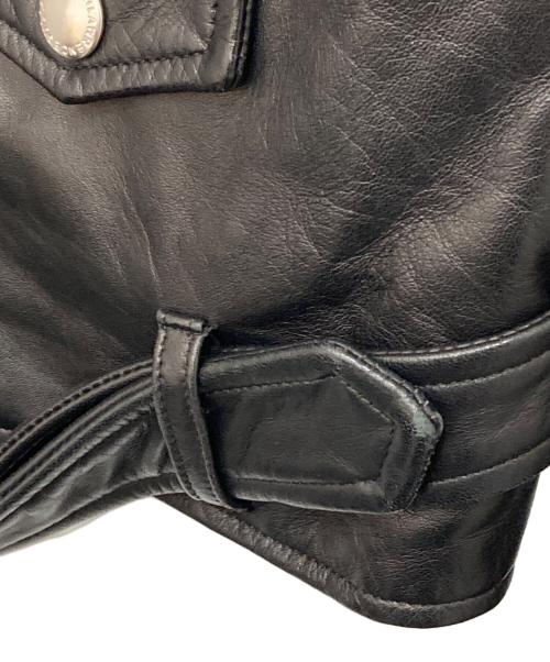 JOHN LAWRENCE SULLIVAN（ジョン ローレンス サリバン）JOHN LAWRENCE SULLIVAN (ジョン ローレンス サリバン) lambskin rider's jacket ブラック サイズ:8の古着・服飾アイテム