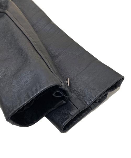 JOHN LAWRENCE SULLIVAN（ジョン ローレンス サリバン）JOHN LAWRENCE SULLIVAN (ジョン ローレンス サリバン) lambskin rider's jacket ブラック サイズ:8の古着・服飾アイテム