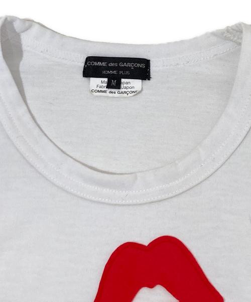 COMME des GARCONS HOMME PLUS（コムデギャルソンオムプリュス）COMME des GARCONS HOMME PLUS (コムデギャルソンオムプリュス) slogan print long sleeve T-shirt ホワイト サイズ:Mの古着・服飾アイテム