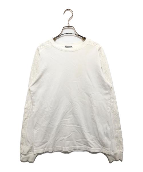 DIOR HOMME（ディオール オム）DIOR HOMME (ディオール オム) オブリーク ロゴ ロングスリーブTシャツ ホワイト サイズ:Sの古着・服飾アイテム