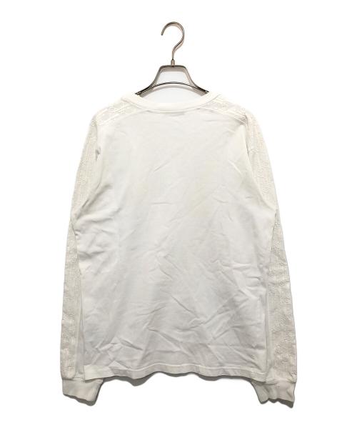 DIOR HOMME（ディオール オム）DIOR HOMME (ディオール オム) オブリーク ロゴ ロングスリーブTシャツ ホワイト サイズ:Sの古着・服飾アイテム