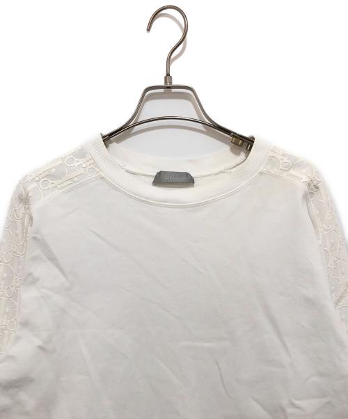 DIOR HOMME（ディオール オム）DIOR HOMME (ディオール オム) オブリーク ロゴ ロングスリーブTシャツ ホワイト サイズ:Sの古着・服飾アイテム