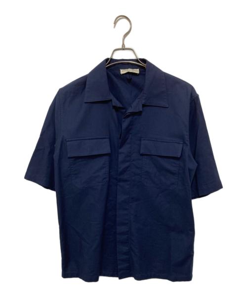 BOTTEGA VENETA（ボッテガベネタ）BOTTEGA VENETA (ボッテガベネタ) オープンカラーシャツ ネイビー サイズ:15/39の古着・服飾アイテム