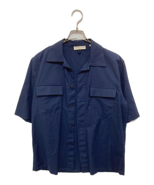 BOTTEGA VENETA（ボッテガベネタ）BOTTEGA VENETA (ボッテガベネタ) オープンカラーシャツ ネイビー サイズ:15/39の古着・服飾アイテム