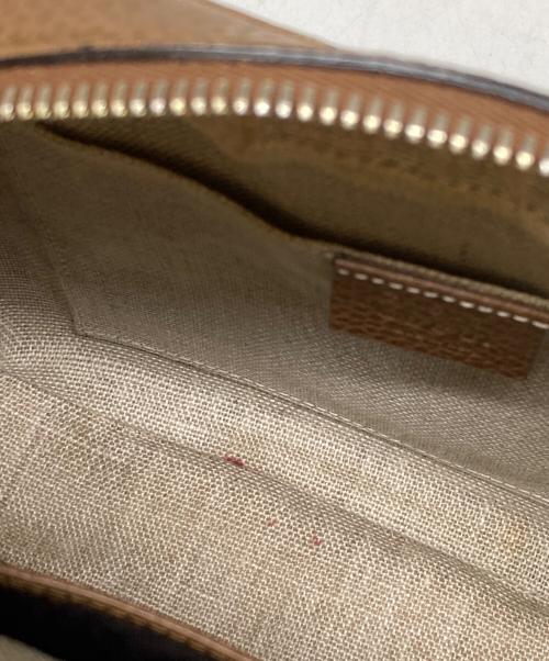 GUCCI（グッチ）GUCCI (グッチ) GGキャンバスショルダーバッグ　449413 ベージュ×ブラウンの古着・服飾アイテム