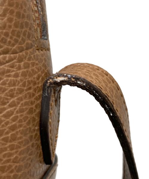 GUCCI（グッチ）GUCCI (グッチ) GGキャンバスショルダーバッグ　449413 ベージュ×ブラウンの古着・服飾アイテム