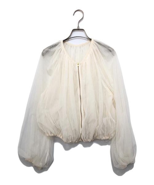 Diagram（ダイアグラム）Diagram (ダイアグラム) ギャザーチュールブルゾン アイボリー サイズ:36の古着・服飾アイテム