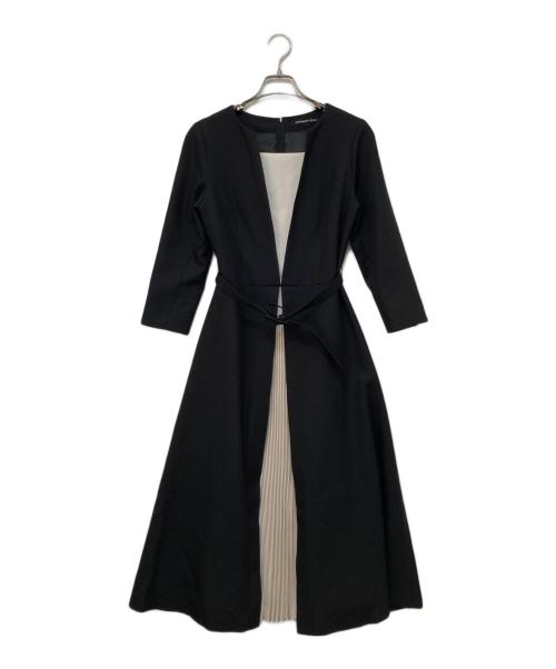 STRAWBERRY FIELDS（ストロベリーフィールズ）STRAWBERRY FIELDS (ストロベリーフィールズ) センタープリーツワンピース ブラック サイズ:FREEの古着・服飾アイテム