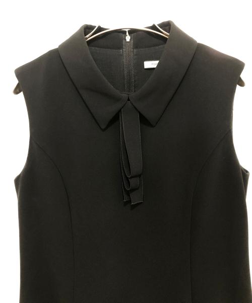 FOXEY NEWYORK（フォクシーニューヨーク）FOXEY NEWYORK (フォクシーニューヨーク) ルチェラ ドレス リボンタイ ワンピース ブラック サイズ:38の古着・服飾アイテム