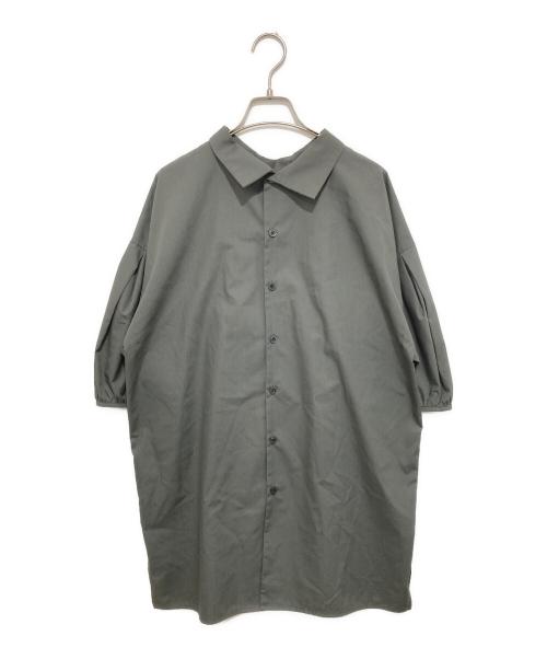 RIM.ARK（リムアーク）RIM.ARK (リムアーク) Under tuck volume 2way tops　アンダータックボリュームツーウェイブラウス　460GAS30-0190 グレー サイズ:36の古着・服飾アイテム