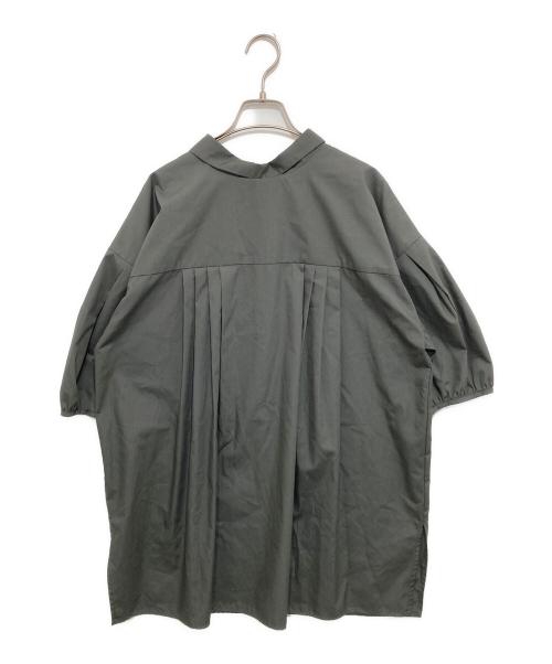 RIM.ARK（リムアーク）RIM.ARK (リムアーク) Under tuck volume 2way tops　アンダータックボリュームツーウェイブラウス　460GAS30-0190 グレー サイズ:36の古着・服飾アイテム