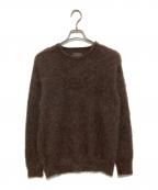 BEAMS PLUSビームスプラス）の古着「Crew Stretch Mohair　クルーストレッチモヘヤニット　38-15-0157-156-29-18」｜ブラウン