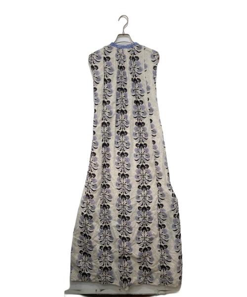 ne quittez pas（ヌキテパ）ne quittez pas (ヌキテパ) Cotton Jacquard Annabelle Print Embroidery Sleeveless Dress ベージュ サイズ:Mの古着・服飾アイテム