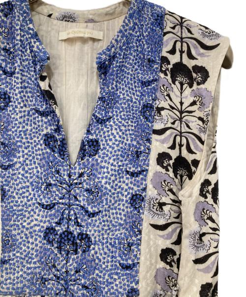 ne quittez pas（ヌキテパ）ne quittez pas (ヌキテパ) Cotton Jacquard Annabelle Print Embroidery Sleeveless Dress ベージュ サイズ:Mの古着・服飾アイテム