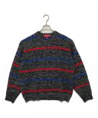 SUPREMEシュプリーム）の古着「Small Box Sweater Stripe（スモールボックスセーターストライプ）/ ボーダーニット　24AW」｜ブラック
