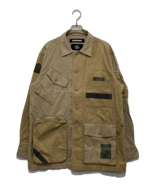 NEIGHBORHOOD（ネイバーフッド）NEIGHBORHOOD (ネイバーフッド) QM / C-SHIRT . LS ベージュ サイズ:Lの古着・服飾アイテム