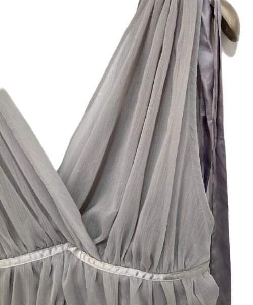 polaura（ポロ―ラ）polaura (ポロ―ラ) ショルダーリボンシフォンブラウス パープル サイズ:FREEの古着・服飾アイテム