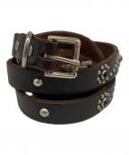 HTC(エイチティーシー)×STANDARD CALIFORNIAエイチティーシー×スタンダードカリフォルニア）の古着「スタッズナローベルト」｜ブラウン