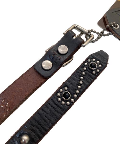 HTC(エイチティーシー)（エイチティーシー）HTC(エイチティーシー) (エイチティーシー) STANDARD CALIFORNIA (スタンダードカリフォルニア) スタッズナローベルト ブラウン サイズ:32の古着・服飾アイテム