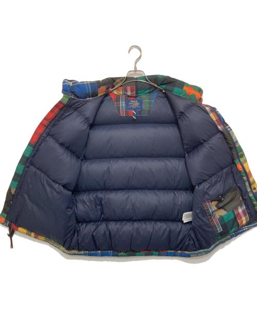 POLO RALPH LAUREN（ポロ・ラルフローレン）POLO RALPH LAUREN (ポロ・ラルフローレン) パッチワークダウンベスト　710716329001 ネイビー サイズ:XLの古着・服飾アイテム