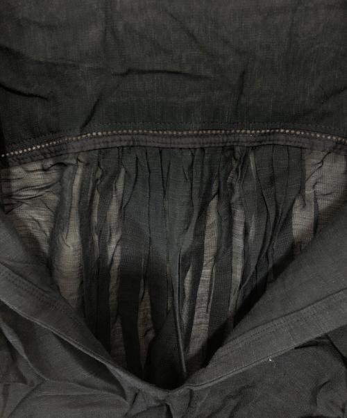 DRAWER（ドゥロワー）DRAWER (ドゥロワー) ギャザーノースリーブリネンブラウス　GATHER LINEN BLOUSE 6521-299-0892 ブラック サイズ:38の古着・服飾アイテム