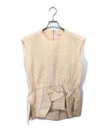 BLAMINK（ブラミンク）の古着「コットンリネンノースリーブブラウス　7921-230-0198」｜アイボリー