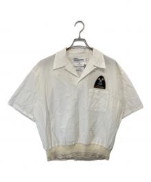 DAIRIKU（ダイリク）の古着「EMBROIDARY H-S RIB SHIRT（エンブロイダリー ハーフスリーブリブシャツ）　25SS SHT11」｜ホワイト