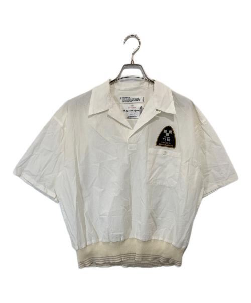 DAIRIKU（ダイリク）DAIRIKU (ダイリク) EMBROIDARY H-S RIB SHIRT（エンブロイダリー ハーフスリーブリブシャツ）　25SS SHT11 ホワイト サイズ:Mの古着・服飾アイテム