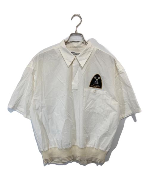 DAIRIKU（ダイリク）DAIRIKU (ダイリク) EMBROIDARY H-S RIB SHIRT（エンブロイダリー ハーフスリーブリブシャツ）　25SS SHT11 ホワイト サイズ:Mの古着・服飾アイテム