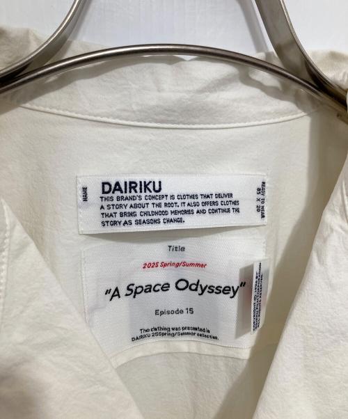 DAIRIKU（ダイリク）DAIRIKU (ダイリク) EMBROIDARY H-S RIB SHIRT（エンブロイダリー ハーフスリーブリブシャツ）　25SS SHT11 ホワイト サイズ:Mの古着・服飾アイテム