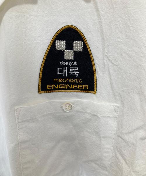 DAIRIKU（ダイリク）DAIRIKU (ダイリク) EMBROIDARY H-S RIB SHIRT（エンブロイダリー ハーフスリーブリブシャツ）　25SS SHT11 ホワイト サイズ:Mの古着・服飾アイテム