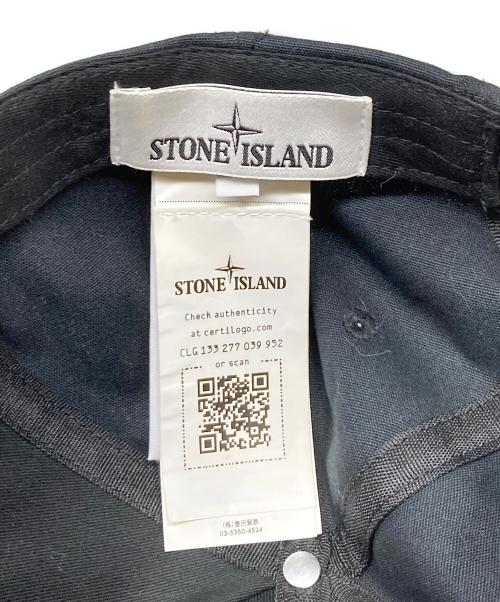 STONE ISLAND（ストーンアイランド）STONE ISLAND (ストーンアイランド) ベースボールキャップ ブラックの古着・服飾アイテム