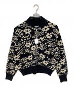 AROUSALアローサル）の古着「ジップカーディガン  COWICHAN CARDIGA  23FW-ASL-KT03」｜ブラック