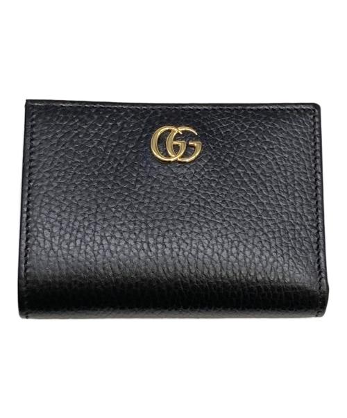 GUCCI(グッチ)（グッチ）GUCCI（グッチ） (グッチ) GGマーモントレザーウォレット ブラックの古着・服飾アイテム