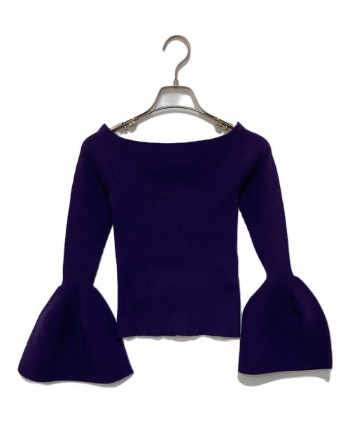 CFCL（シーエフシーエル）CFCL (シーエフシーエル) POTTERY OFF SHOULDER LONG BELL SLEEVE TOP パープル サイズ:1の古着・服飾アイテム