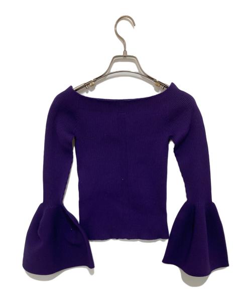 CFCL（シーエフシーエル）CFCL (シーエフシーエル) POTTERY OFF SHOULDER LONG BELL SLEEVE TOP パープル サイズ:1の古着・服飾アイテム