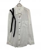 sulvamサルバム）の古着「スリーブリボンシャツ」｜ホワイト