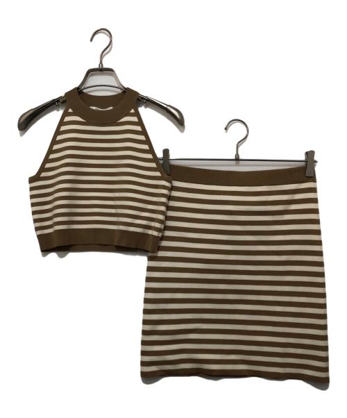MaxMara（マックスマーラ）MaxMara (マックスマーラ) ノースリーブニットセットアップ ブラウン サイズ:Sの古着・服飾アイテム