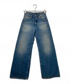 MM6 Maison Margielaエムエムシックスメゾンマルジェラ）の古着「5 POCKETS FLARE DENIM PANTS」｜インディゴ