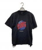 BALENCIAGAバレンシアガ）の古着「PLANET EARTHヴィンテージ加工Tシャツ」｜ブラック