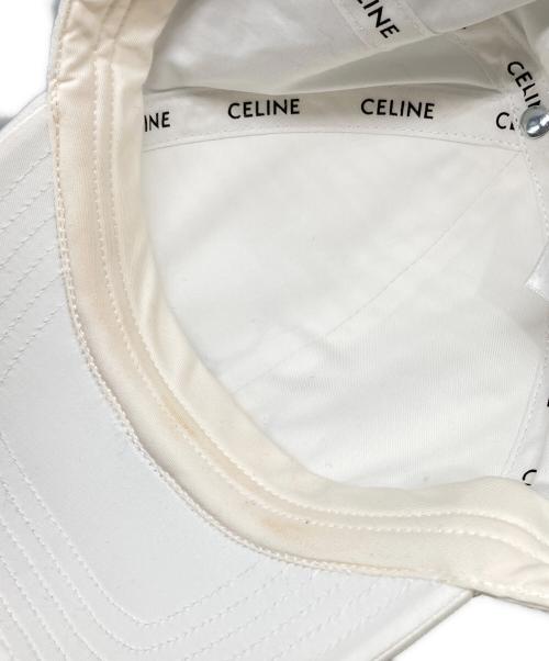 CELINE（セリーヌ）CELINE (セリーヌ) トリオンフキャップ ホワイト サイズ:M(56~60)の古着・服飾アイテム