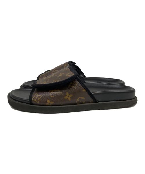 LOUIS VUITTON（ルイ ヴィトン）LOUIS VUITTON (ルイ ヴィトン) マイアミ・ミュール ブラウン×ブラック サイズ:10の古着・服飾アイテム